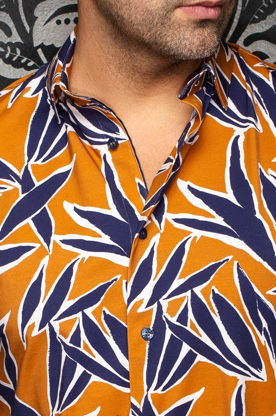 Au Noir Stretch Shirt | Tyler Tobacco Navy