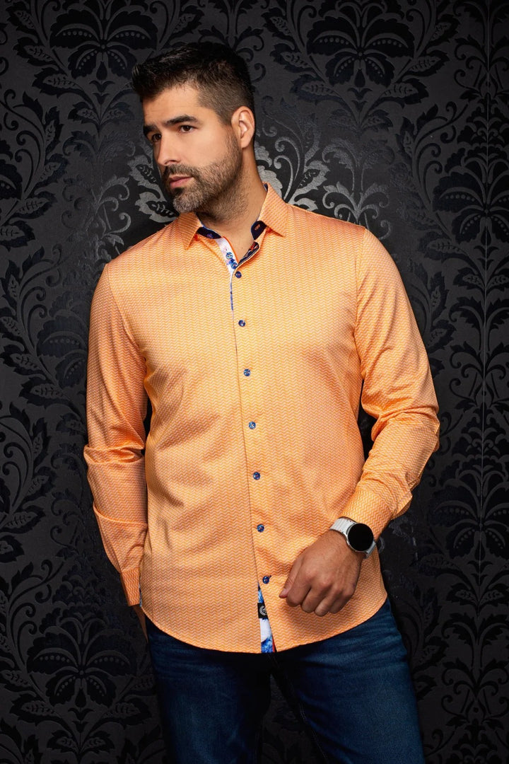 Au Noir Stretch Shirt | Ironbark Orange