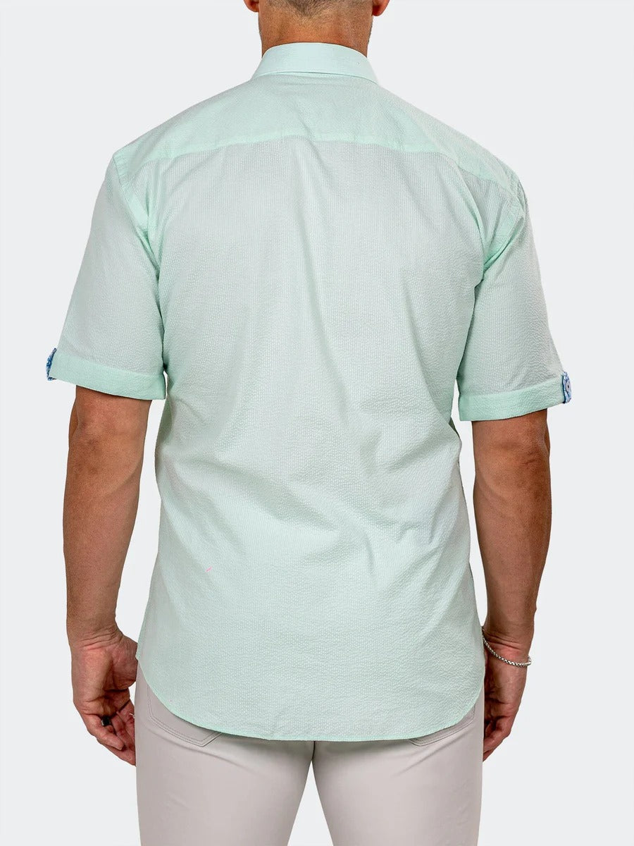 Maceoo Stretch Short-Sleeve Shirt | Galileo Marthyr0011 Green
