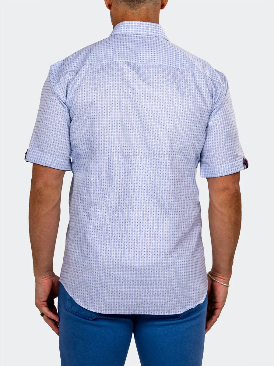 Maceoo Stretch Short-Sleeve Shirt | Galileo Marthyr0030 Blue