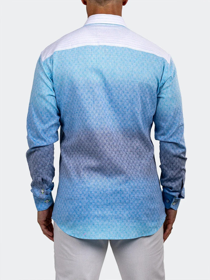 Maceoo Stretch Shirt | Fibonacci Marthyr0034 Blue