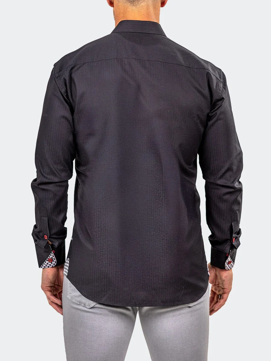 Maceoo Stretch Shirt | Eins Marthyr0040 Black