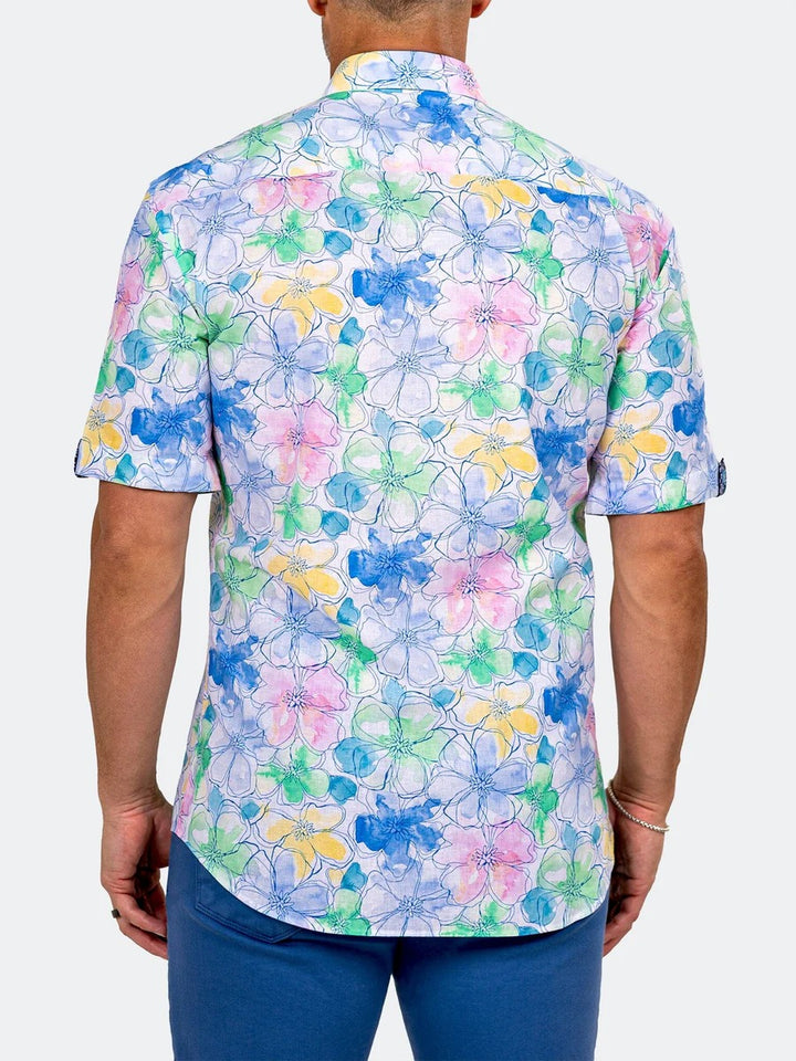 Maceoo Stretch Short-Sleeve Shirt | Galileo Marthyr0220 White