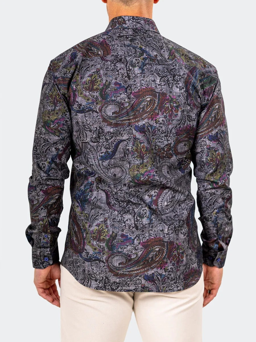 Maceoo Stretch Shirt | Fibonacci Marthyr0256 Black