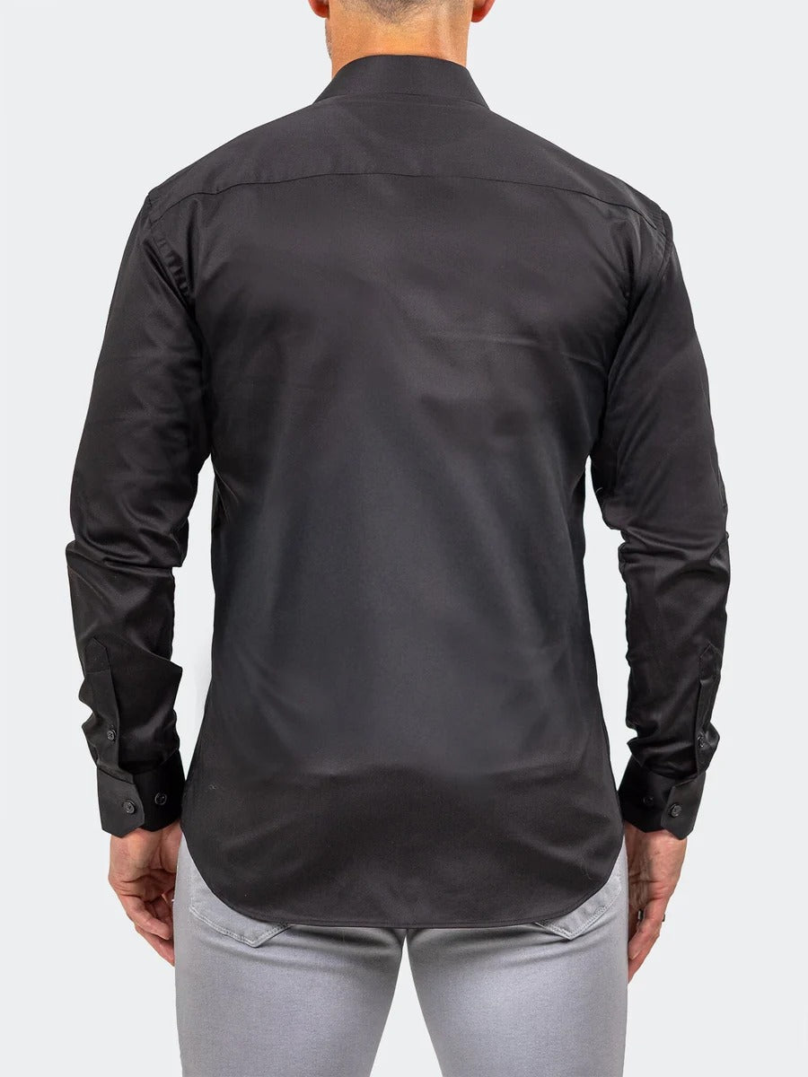 Maceoo Stretch Shirt | Stone Marthyr0334 Black