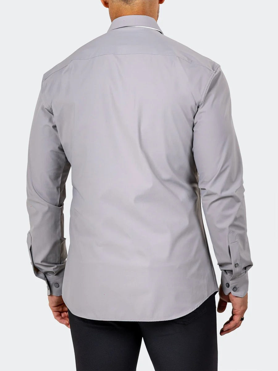 Maceoo Stretch Shirt | Fibzip Marthyr3024 Grey