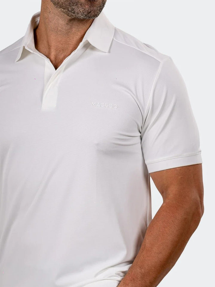Maceoo Stretch Short-Sleeve Polos | Golf Polo Marthyr0019 White