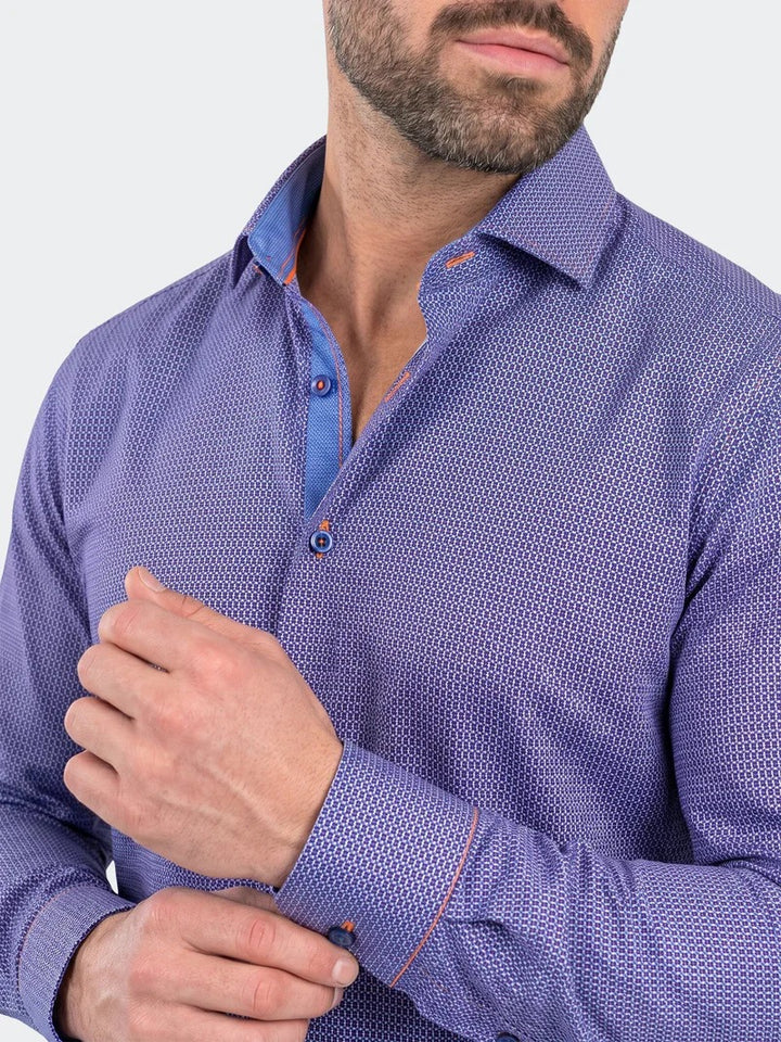 Maceoo Stretch Shirt | Einstein Dress Shirt LS Stretch Unknown3282 Blue