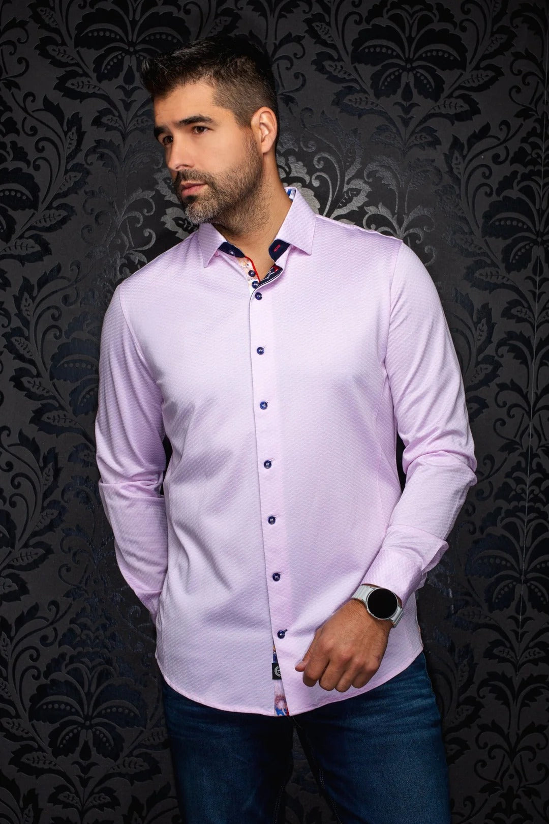 Au Noir Stretch Shirt | Ironbark Light Pink