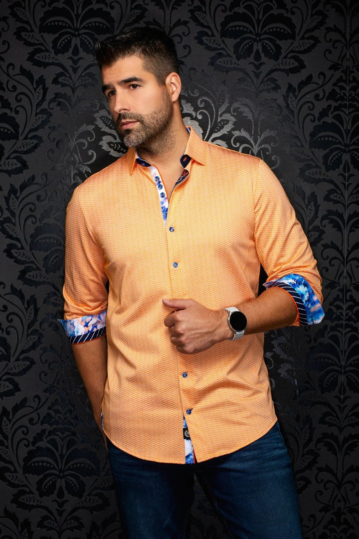 Au Noir Stretch Shirt | Ironbark Orange