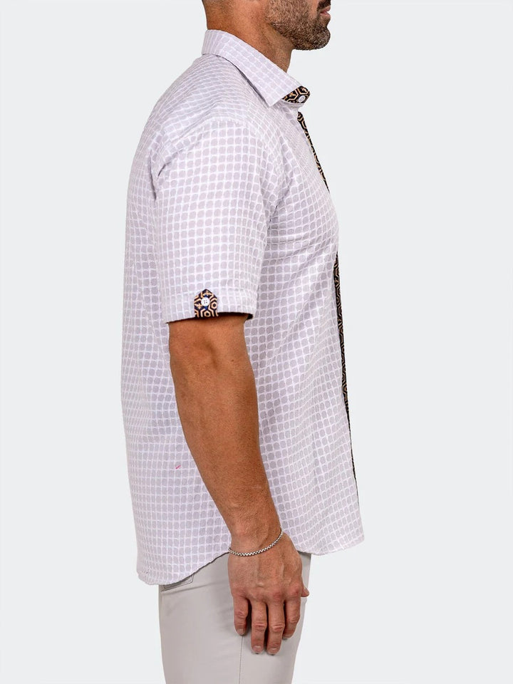 Maceoo Stretch Short-Sleeve Shirt | Galileo Marthyr0058 Grey