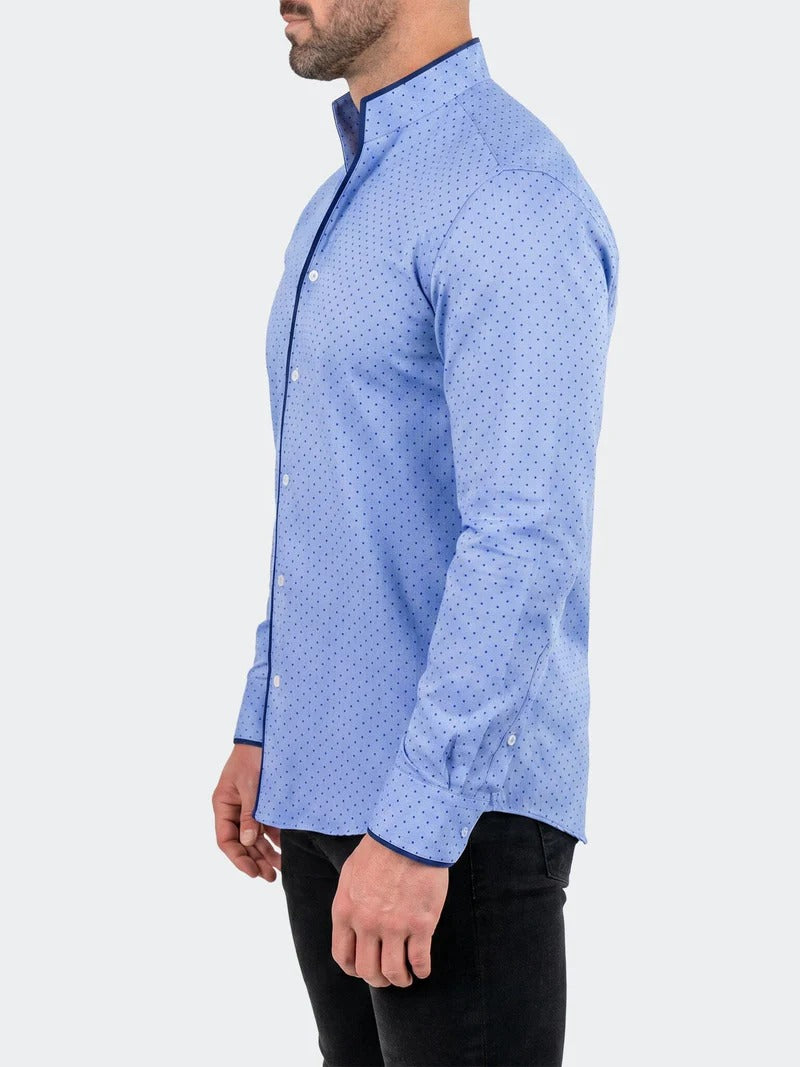 Maceoo Stretch Shirt | Ceremony Prince Dress Shirt LS Woven Marthyr 3029 Blue