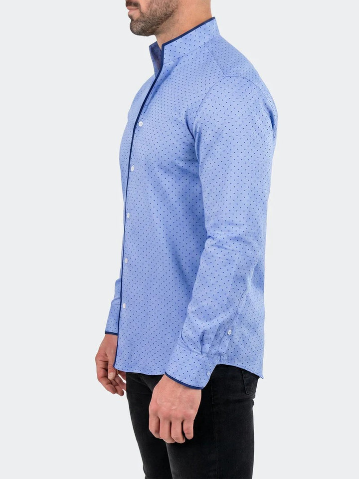 Maceoo Stretch Shirt | Ceremony Prince Dress Shirt LS Woven Marthyr 3029 Blue