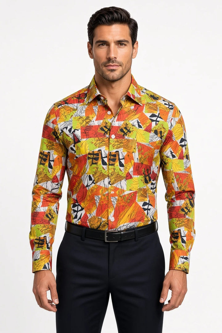 Masutto Shirt | MARCO-08 LONG SLEEVE BUTTON DOWN SHIRT