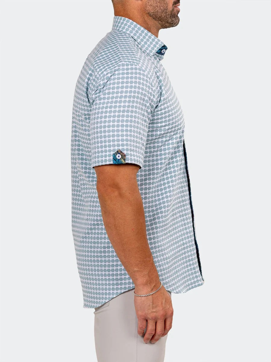 Maceoo Stretch Short-Sleeve Shirt | Galileo Marthyr0079 Green