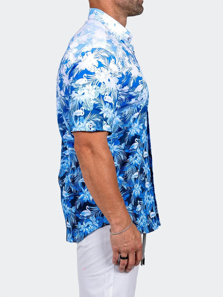 Maceoo Stretch Short-Sleeve Shirt | Galileo Marthyr0267 White