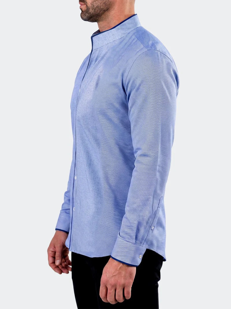 Maceoo Stretch Shirt | Ceremony Prince Dress Shirt LS Woven Marthyr 3030 Blue
