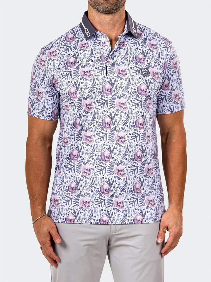 Maceoo Stretch Short-Sleeve Polos | Golf Polo Marthyr0011 White