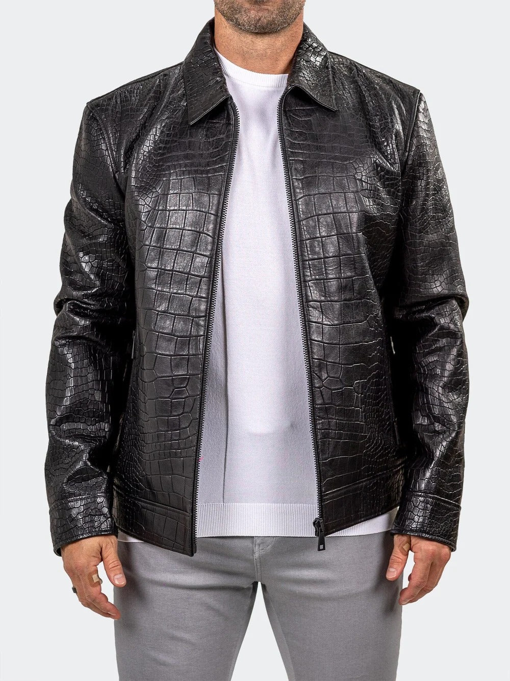Maceoo Jacket | Leather Marthyr030 Black