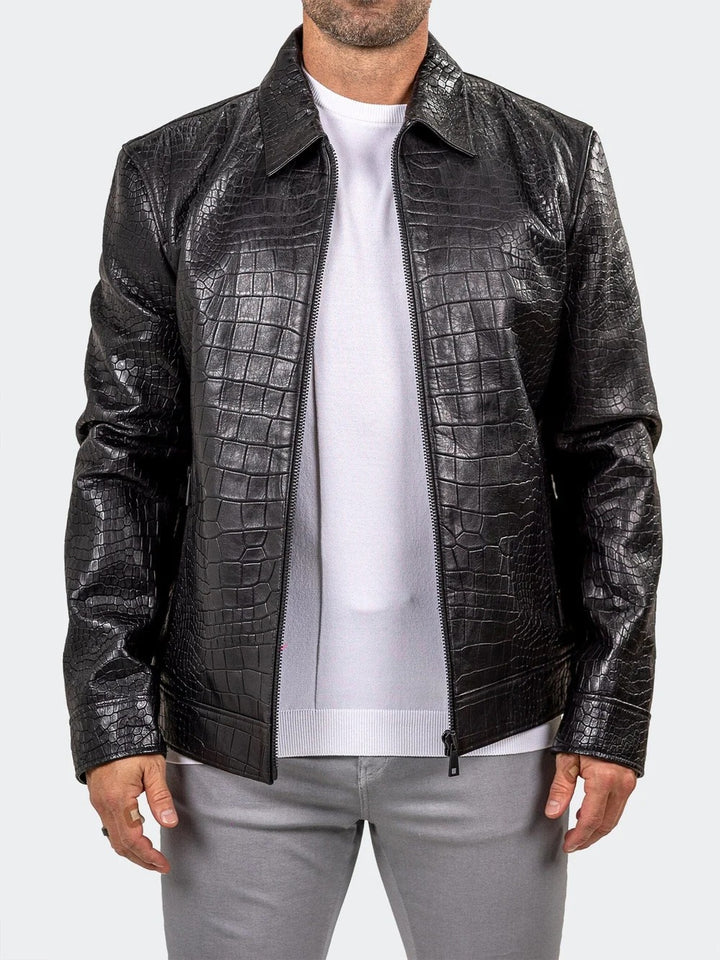 Maceoo Jacket | Leather Marthyr030 Black