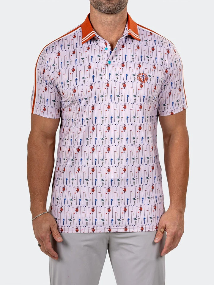 Maceoo Stretch Short-Sleeve Polos | Golf Polo Marthyr0012 White