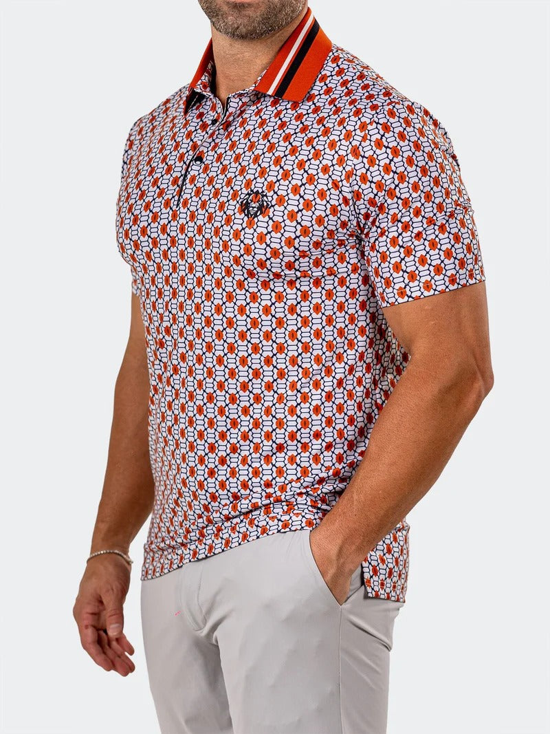 Maceoo Stretch Short-Sleeve Polos | Golf Polo Marthyr0027 Red