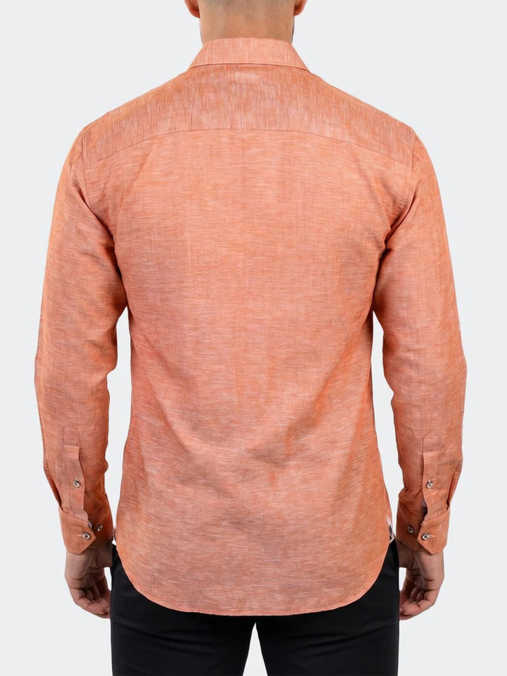 Maceoo Stretch Shirt | Fibonacci Dress Shirt LS Woven Unknown0110 Orange