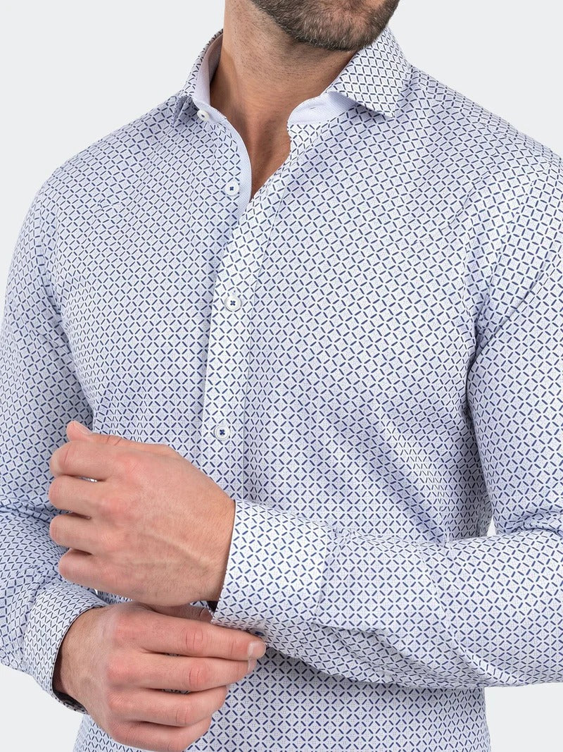 Maceoo Stretch Shirt | Einstein Dress Shirt LS Stretch Unknown3296 White