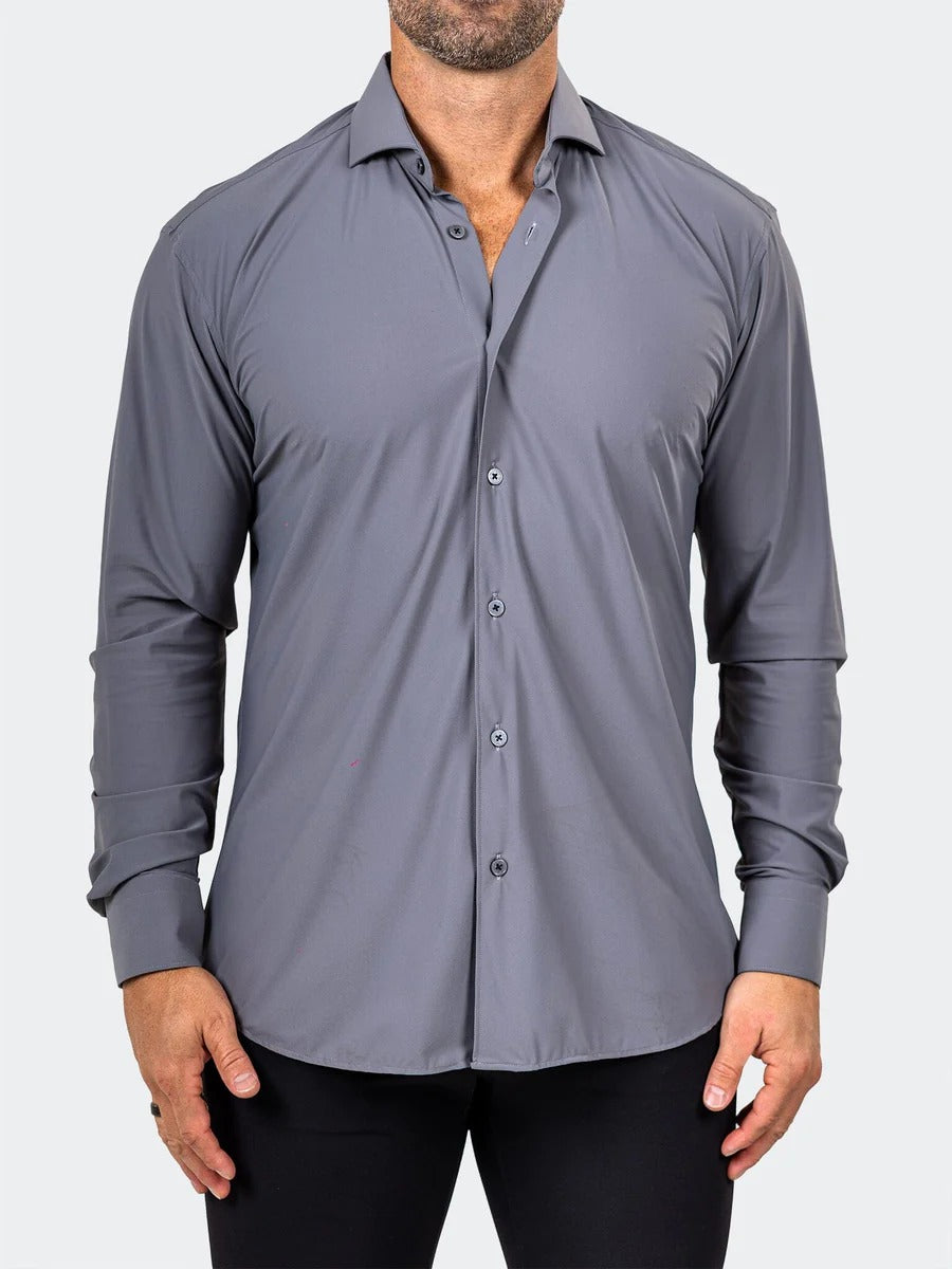 Maceoo Stretch Shirt | Eins Marthyr3014 Grey