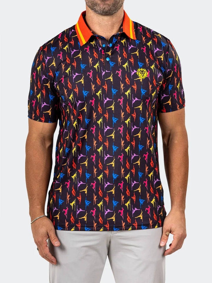 Maceoo Stretch Short-Sleeve Polos | Golf Polo Marthyr0010 Black