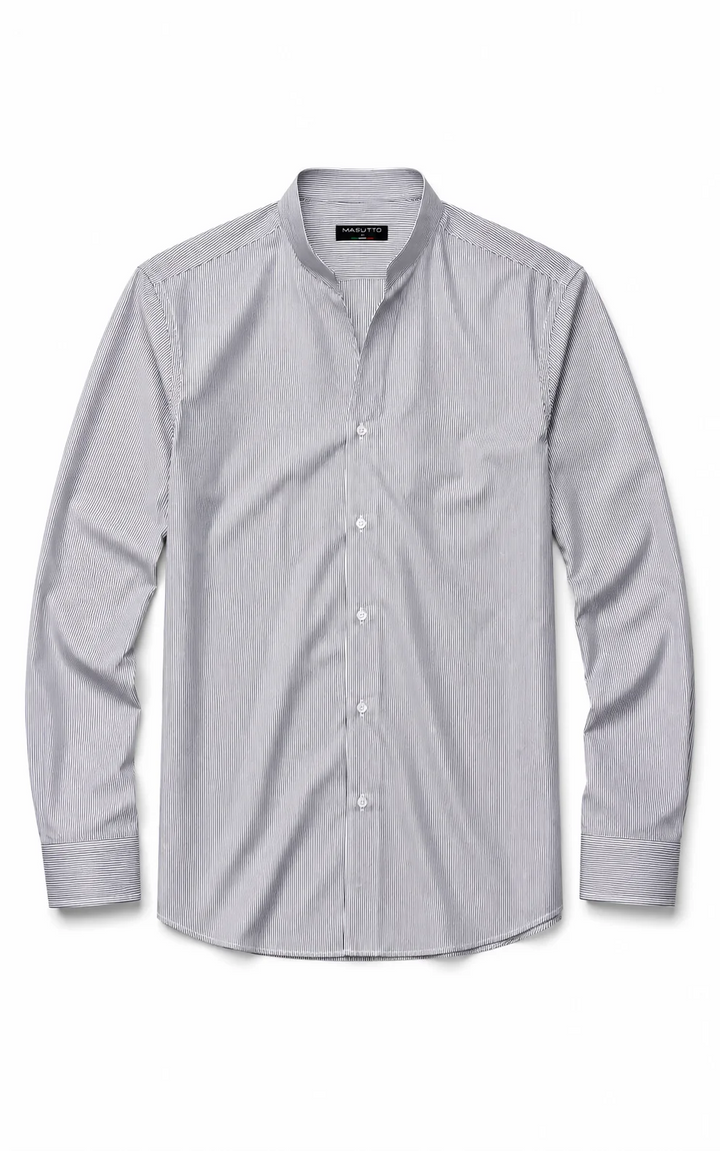 Masutto Shirt | LONDON-18 LONG SLEEVE SHIRT TULIP COLLAR