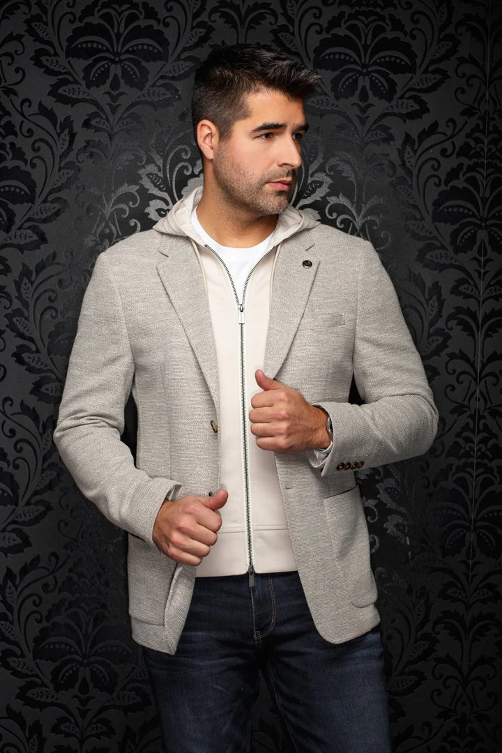 Au Noir Stretch Blazer | Noah Hood Beige