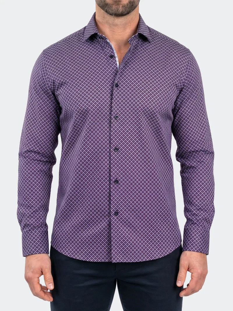 Maceoo Stretch Shirt | Einstein Dress Shirt LS Stretch Unknown3263 Black