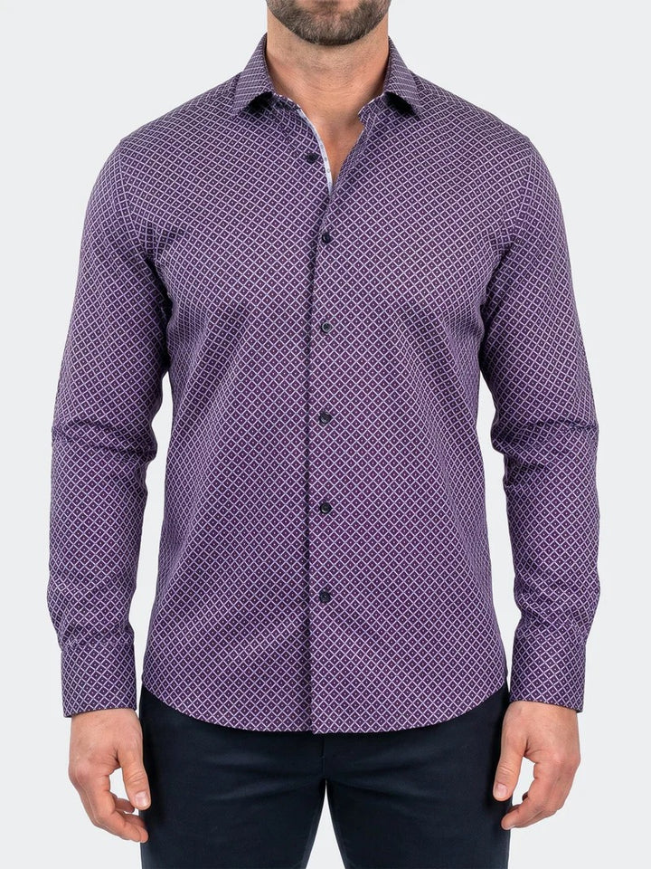 Maceoo Stretch Shirt | Einstein Dress Shirt LS Stretch Unknown3263 Black