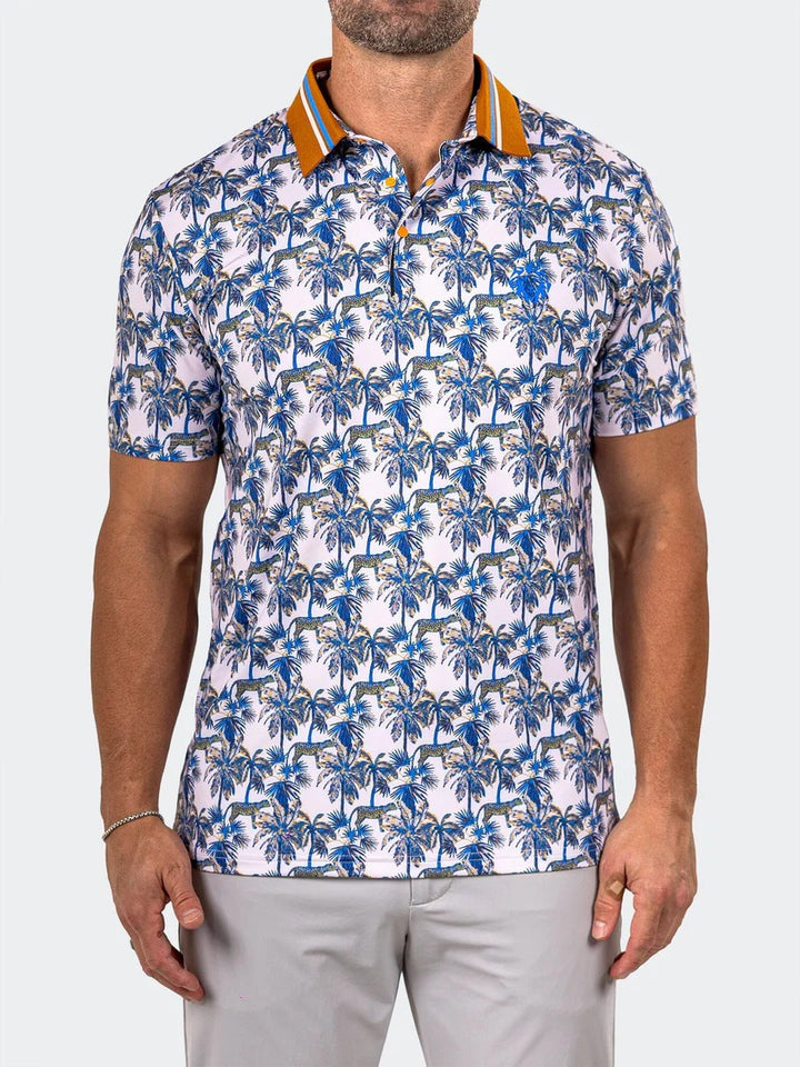 Maceoo Stretch Short-Sleeve Polos | Golf Polo Marthyr0026 White