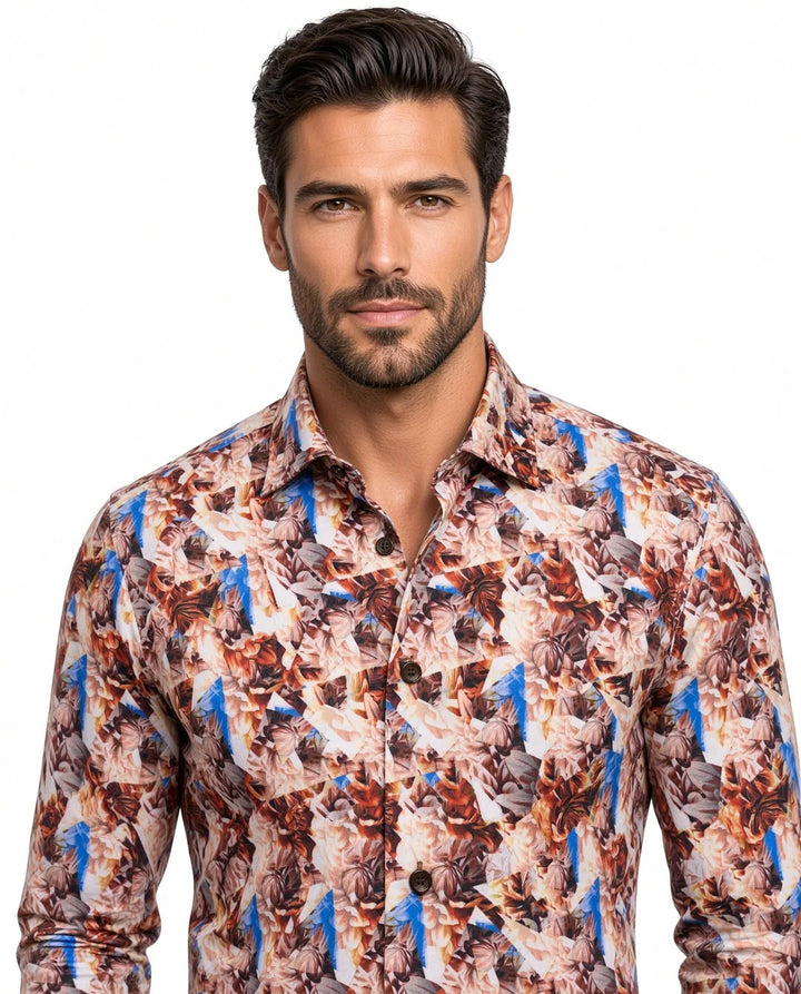 Masutto Shirt | CARACAS-05 LONG SLEEVE BUTTON DOWN SHIRT