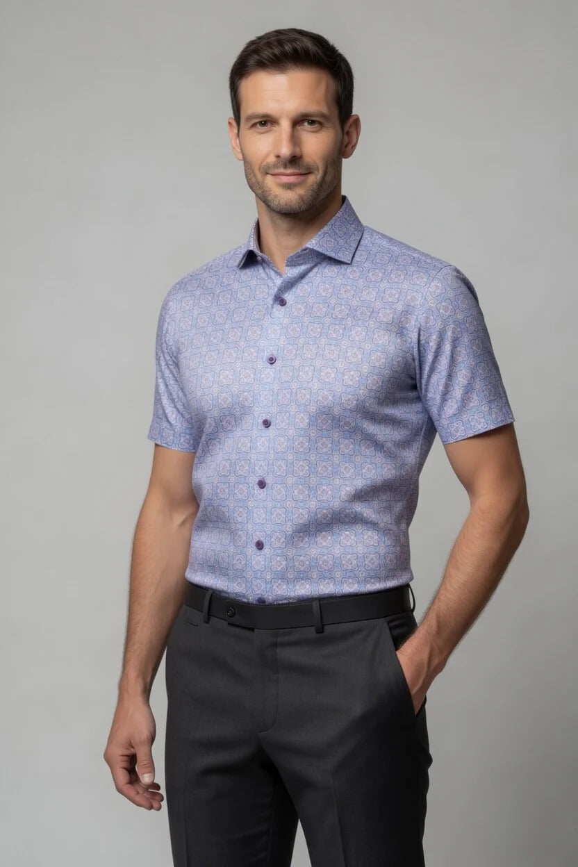 Masutto Short-Sleeve Shirt | BASTONI-06