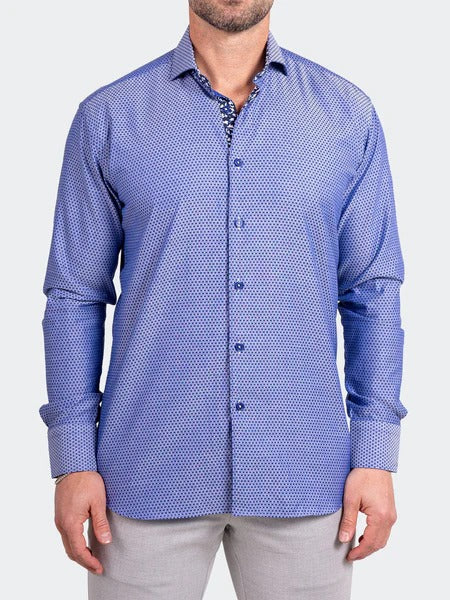 Maceoo Stretch Shirt | Eins Ascension0058 Blue