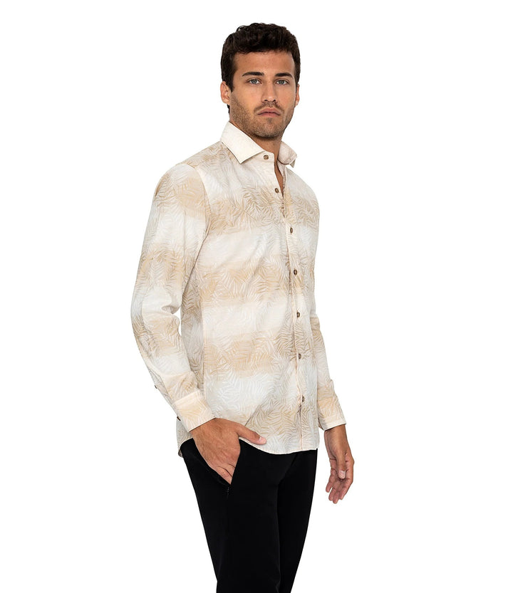 Bertigo Shirt  | Johnny Tan Leaf Shirt