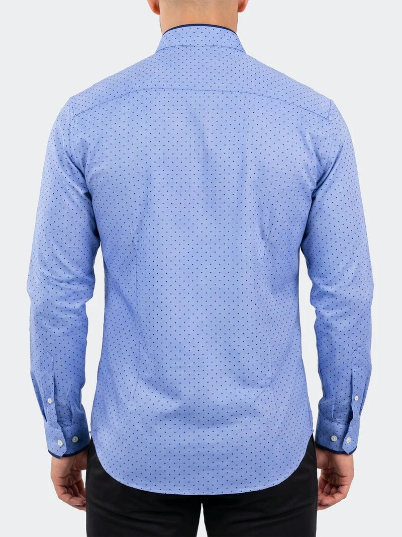 Maceoo Stretch Shirt | Ceremony Prince Dress Shirt LS Woven Marthyr 3029 Blue
