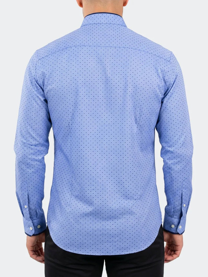 Maceoo Stretch Shirt | Ceremony Prince Dress Shirt LS Woven Marthyr 3029 Blue