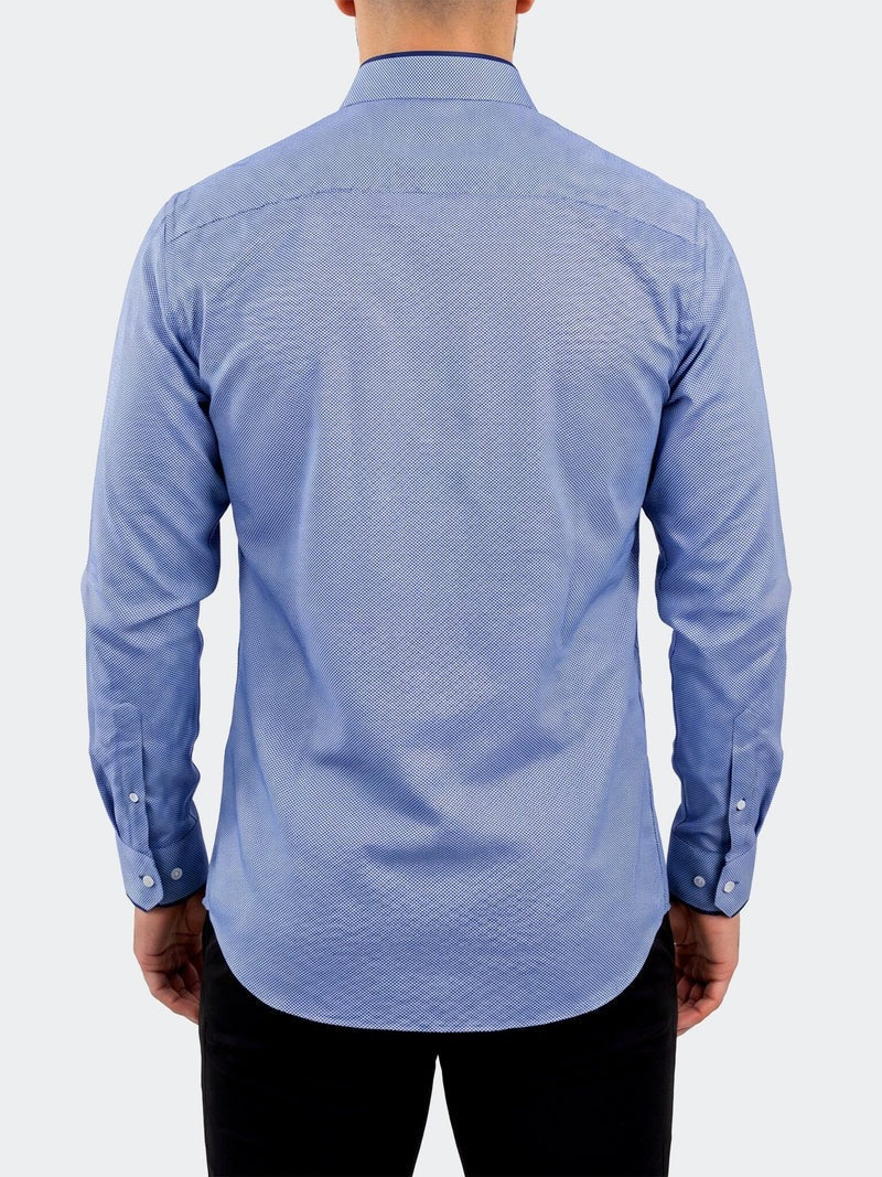 Maceoo Stretch Shirt | Ceremony Prince Dress Shirt LS Woven Marthyr 3030 Blue