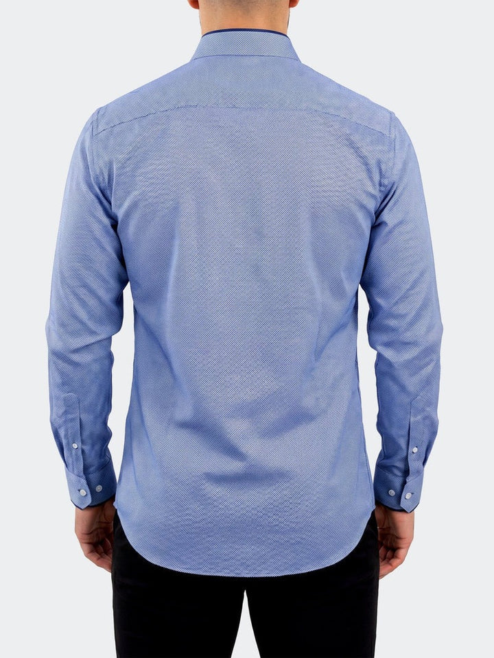 Maceoo Stretch Shirt | Ceremony Prince Dress Shirt LS Woven Marthyr 3030 Blue