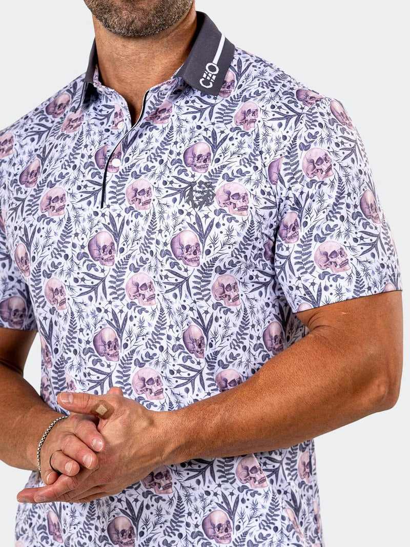 Maceoo Stretch Short-Sleeve Polos | Golf Polo Marthyr0011 White