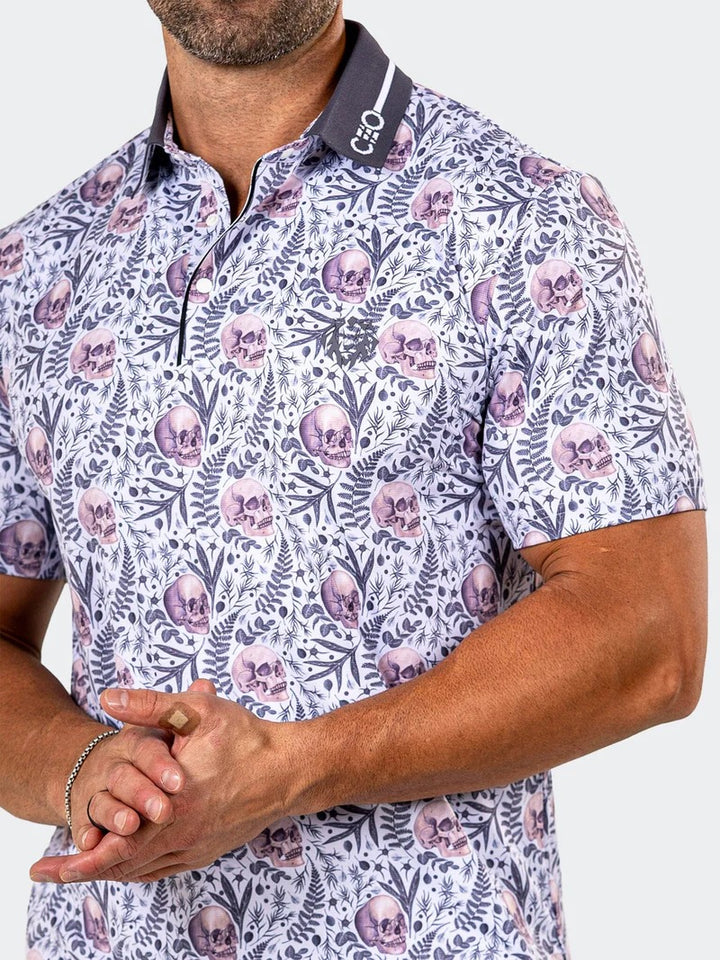 Maceoo Stretch Short-Sleeve Polos | Golf Polo Marthyr0011 White