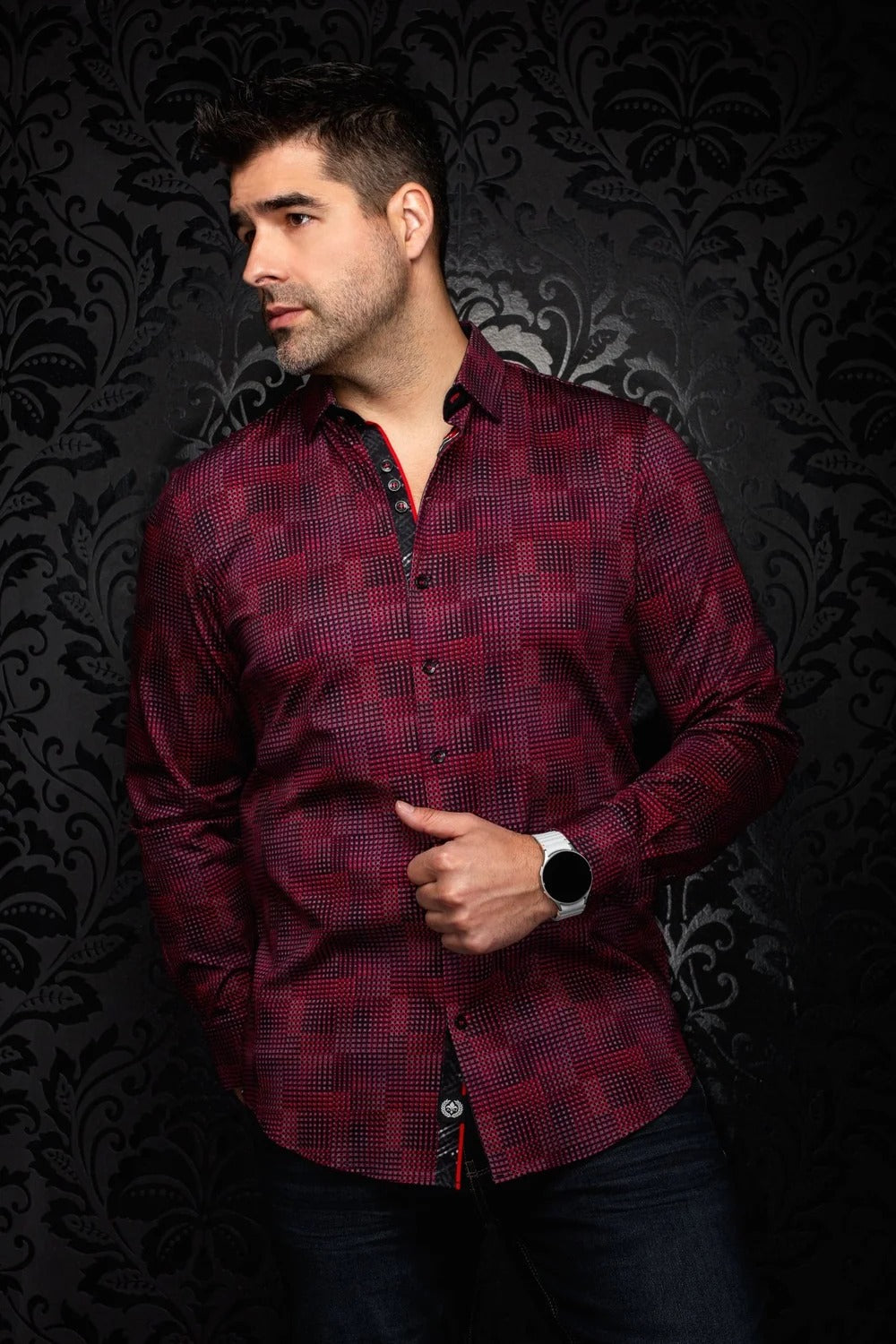 Au Noir Stretch Shirt | Aureus Red