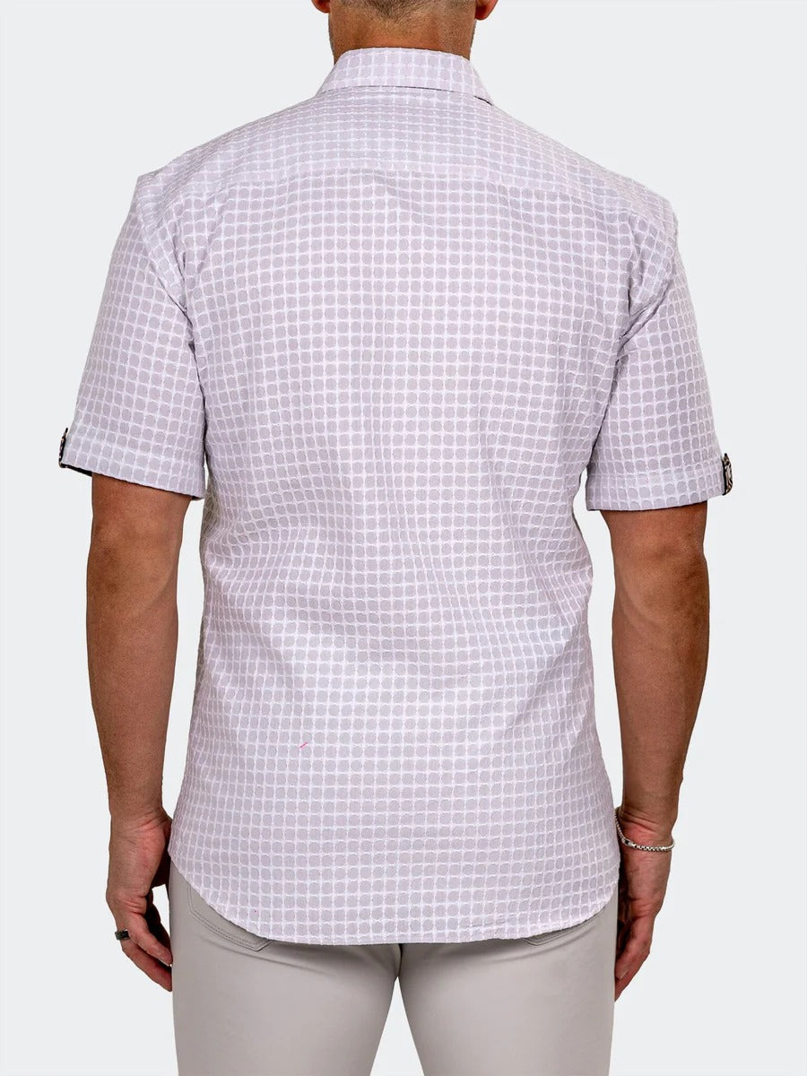 Maceoo Stretch Short-Sleeve Shirt | Galileo Marthyr0058 Grey