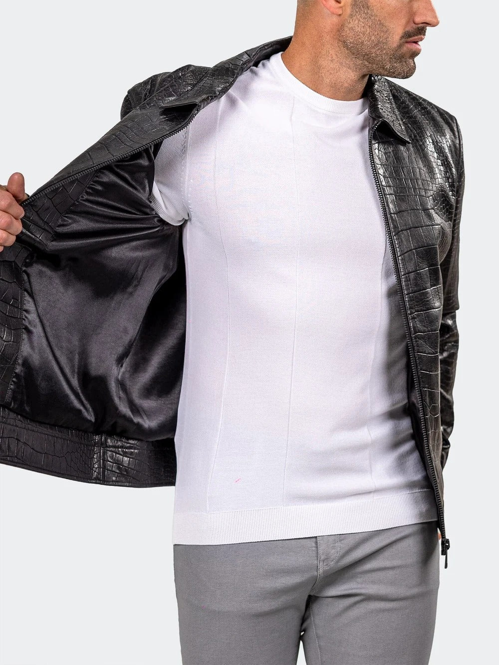Maceoo Jacket | Leather Marthyr030 Black