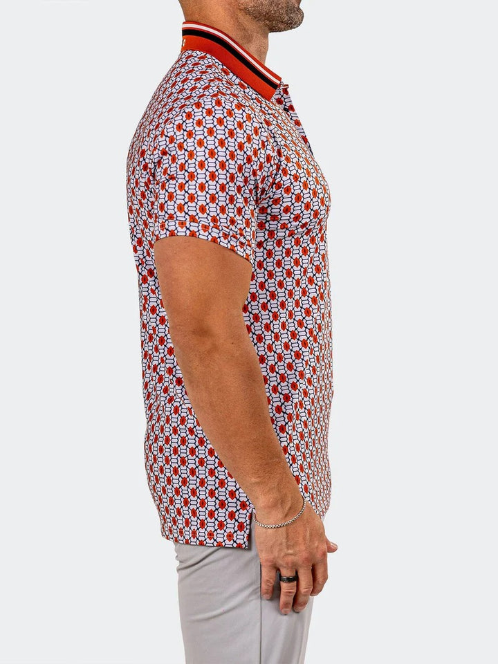 Maceoo Stretch Short-Sleeve Polos | Golf Polo Marthyr0027 Red