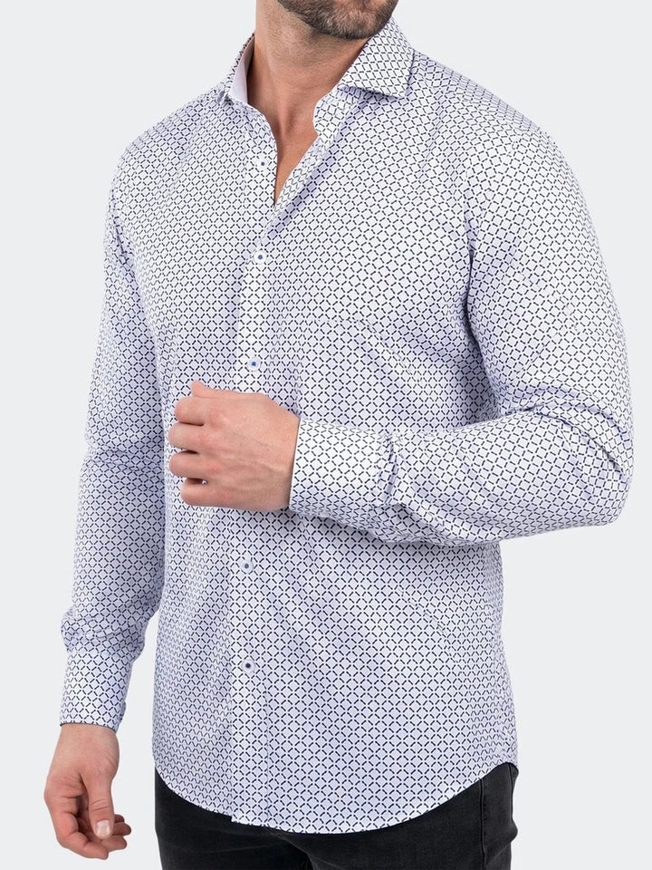 Maceoo Stretch Shirt | Einstein Dress Shirt LS Stretch Unknown3296 White
